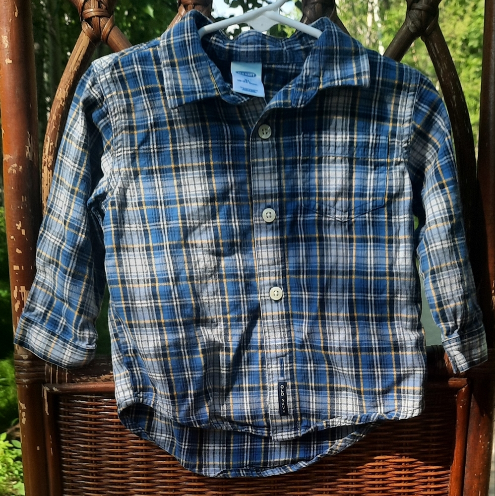 🍀3/15 Old Navy Plaid Boy's Shirt